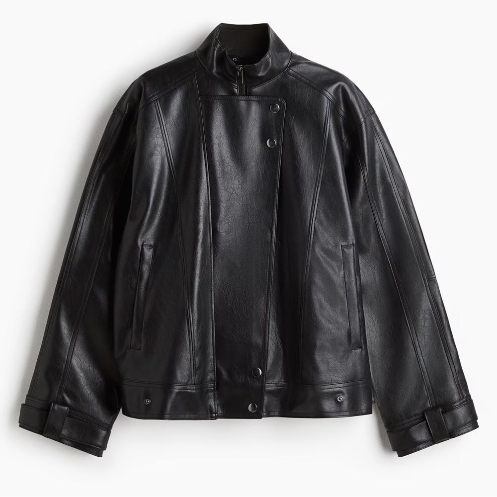 H&M OVERSIZED BIKER JACKET